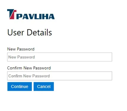 Pomoč pri pozabljenem geslu - vpiši nov password